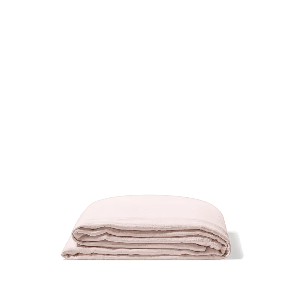 Drap plat en gaze de coton - Rose de Bagatelle