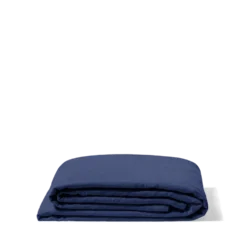 Drap plat en lin lavé - Bleu Pacifique