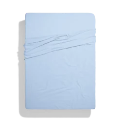 Drap plat en percale de coton - Bleuet