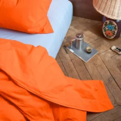 Drap plat en percale de coton - Tataki Souci