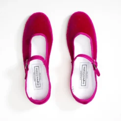 Drogheria Crivellini - Ballerines Jane Velvelt à attache - Fushia