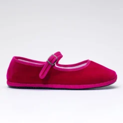 Drogheria Crivellini - Ballerines Jane Velvelt à attache - Fushia
