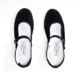Drogheria Crivellini - Ballerines Jane Velvelt à attache - Noir