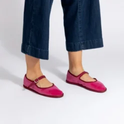 Drogheria Crivellini - Ballerines Jane Velvelt à attache - Peony