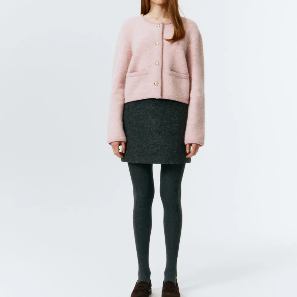 Dunst - Mini jupe en laine - Gris