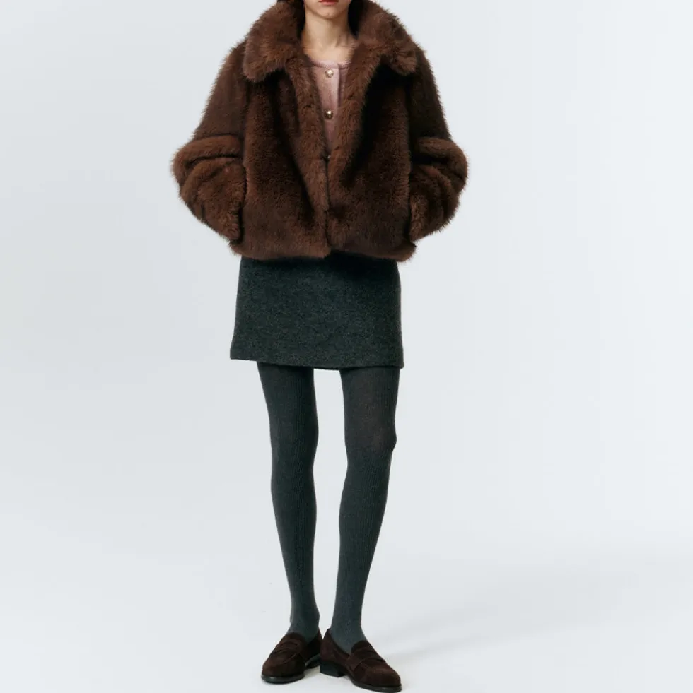 Dunst - Mini jupe en laine - Gris