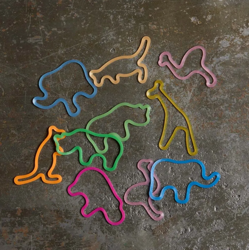 Elastiques animaux du zoo
