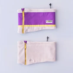 ELMER - Écharpe réversible - Beige et violet