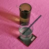 Ensemble de 6 dessous de verre en lin lavé - Vert Oxyde