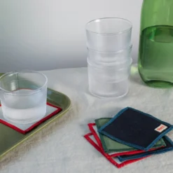 Ensemble de 6 dessous de verre en lin lavé - Pierre