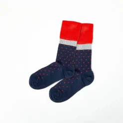 Exquisite J - Chaussettes CA71 - Marine et Rouge