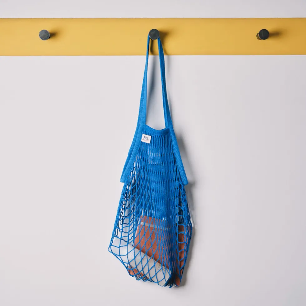 Filet à provisions à grandes anses - Bleu Matisse