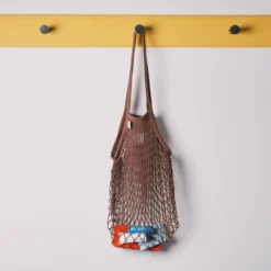 Filet à provisions à grandes anses - Marron sépia