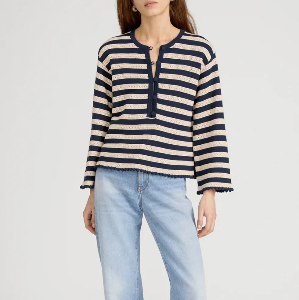 Frame - Pull Captain - Crème & Marine