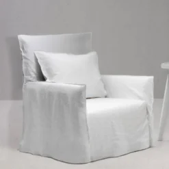 Gervasoni - Fauteuil Ghost n°05 - Lin Blanc