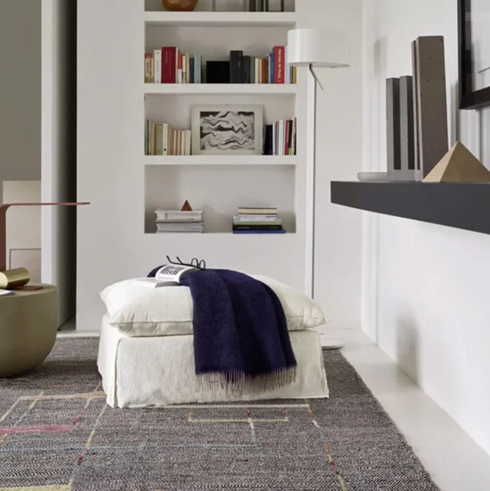 Gervasoni - Pouf Ghost n°06P - Lin Blanc