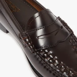 GH Bass - Mocassins Weejun Penny Weave - Chocolat