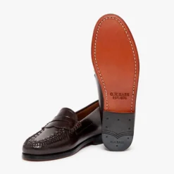 GH Bass - Mocassins Weejun Penny Weave - Chocolat
