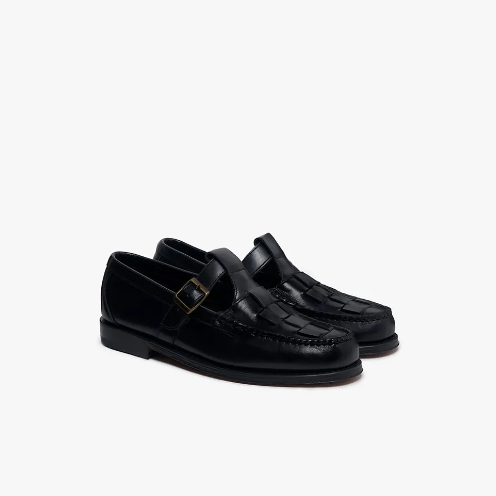 GH Bass - Sandales Weejun Fisherman - Noir