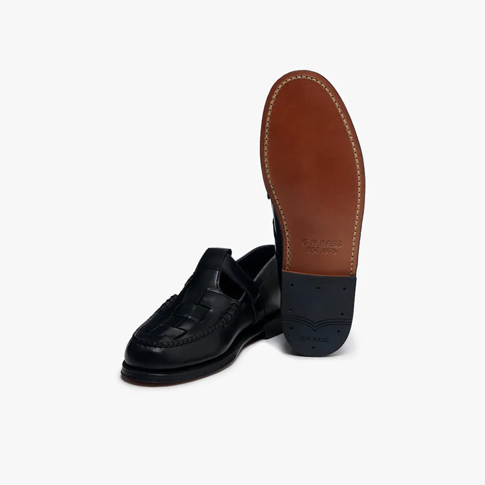 GH Bass - Sandales Weejun Fisherman - Noir