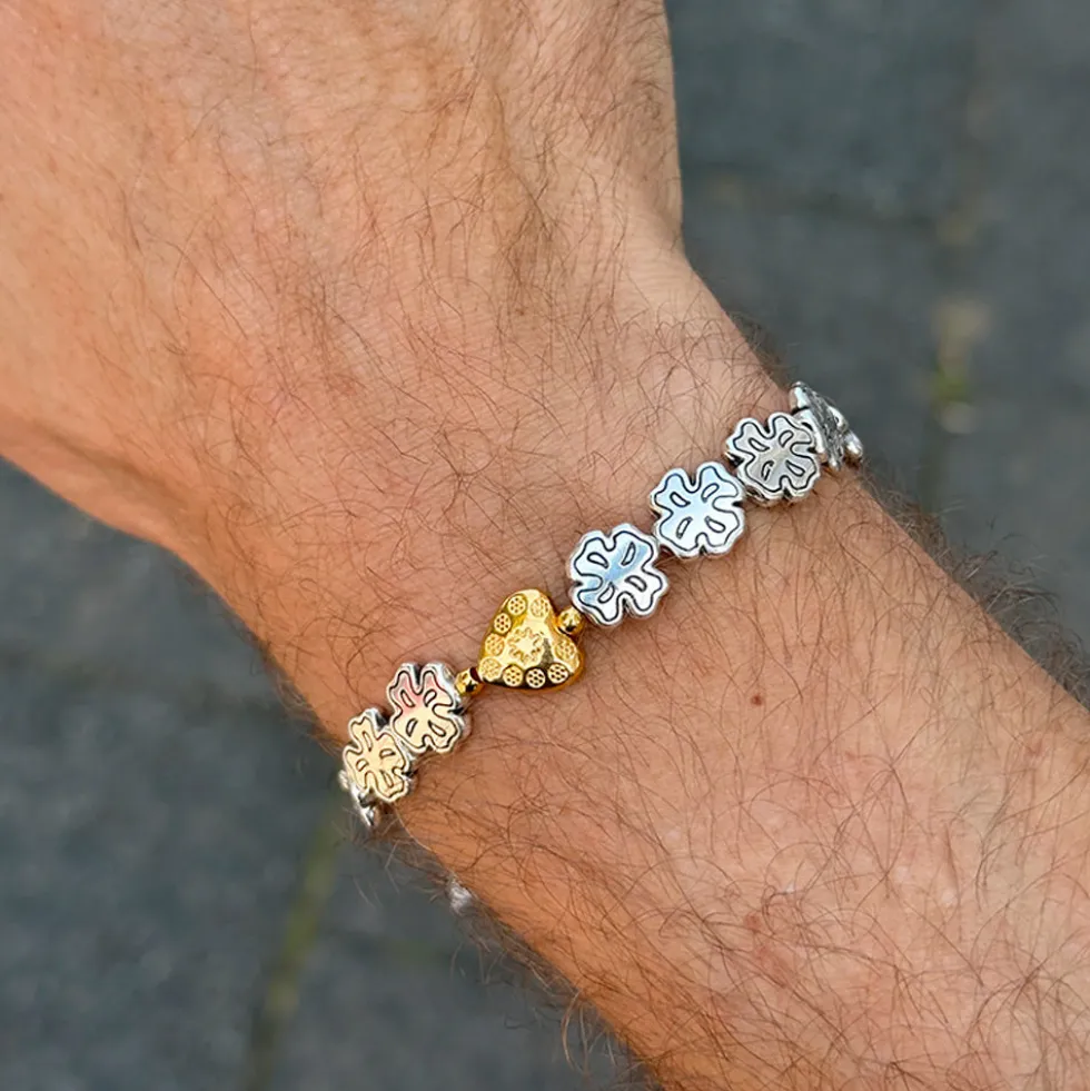 Gottlob - Bracelet Edition N° 3 - Silver Gold Heart