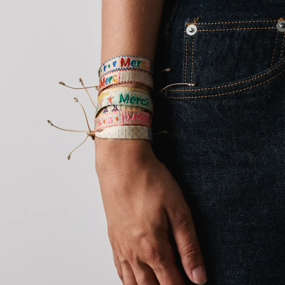 Guanabana x Merci - Bracelet Cœur - Bleu