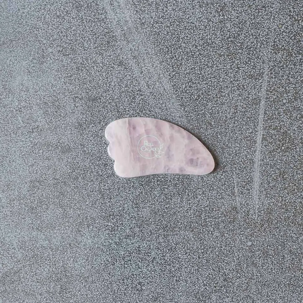 Gua Sha Quartz - Rose - Roll on Jade