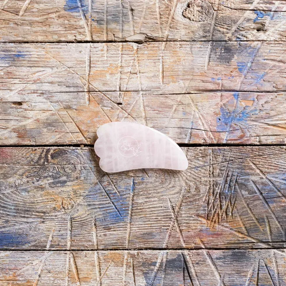 Gua Sha Quartz - Rose - Roll on Jade