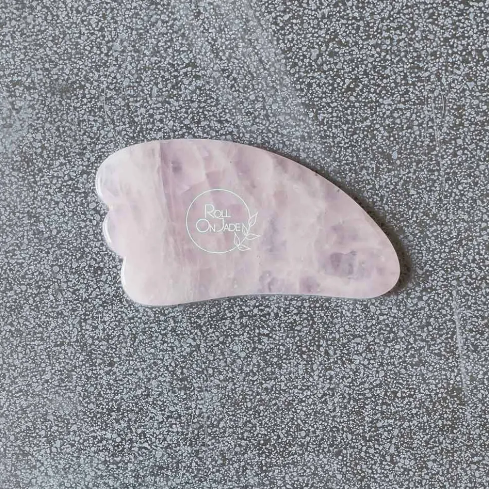 Gua Sha Quartz - Rose - Roll on Jade