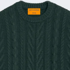 Guest In Residence - Maille Fisherman Crew - Vert Holly