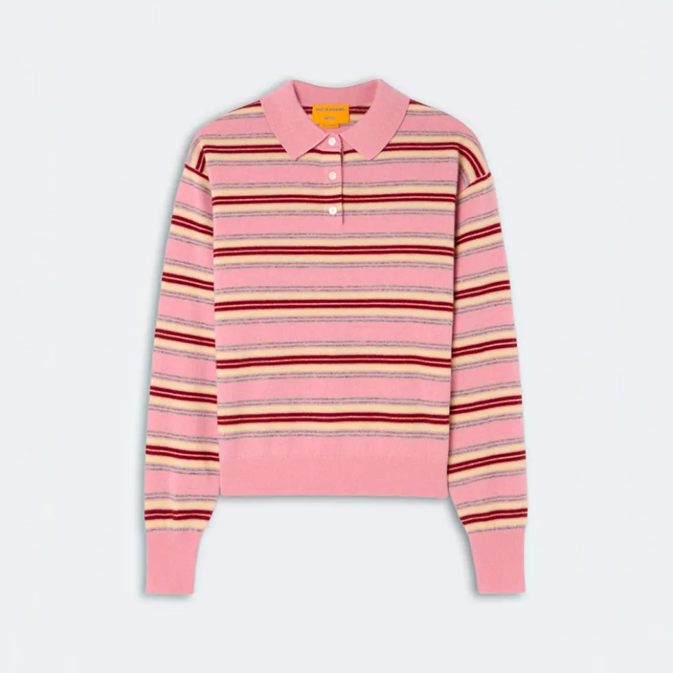 Guest In Residence - Polo Collegiate Rayé - Sprinkle Combo