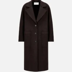 Harris Wharf London - Manteau Greatcoat - Bordeaux