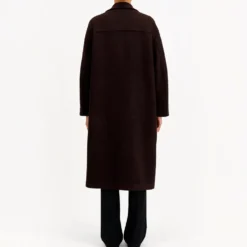 Harris Wharf London - Manteau Greatcoat - Bordeaux