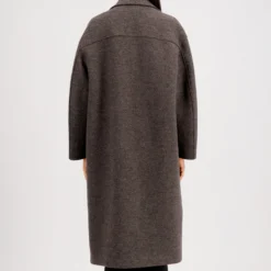 Harris Wharf London - Manteau Greatcoat - Marron et Gris
