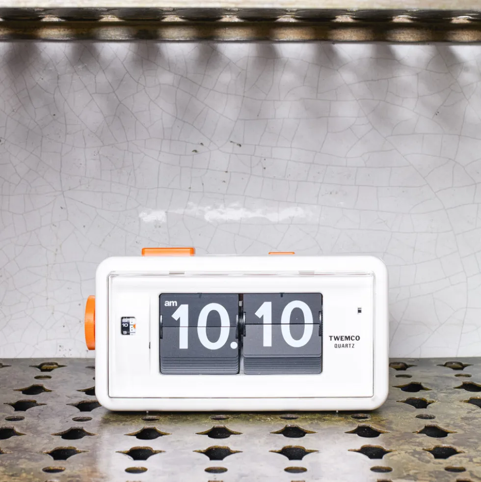 Horloge AL 30 - Blanc & Orange - Twemco