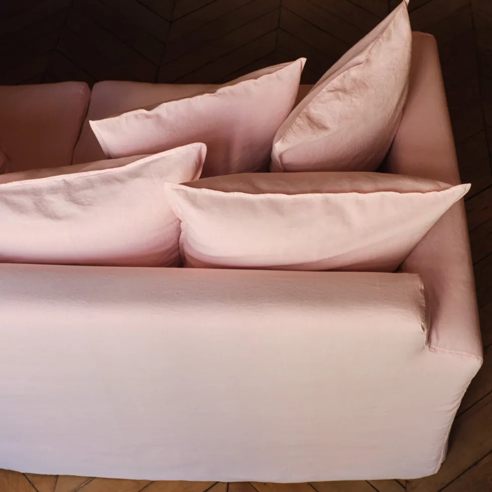 Housse de canapé convertible - Rose Granité