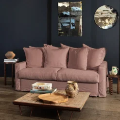Housse de canapé convertible - Rose Argile