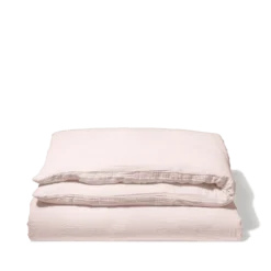 Housse de couette en gaze de coton - Rose de Bagatelle