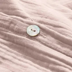 Housse de couette en gaze de coton - Rose de Bagatelle