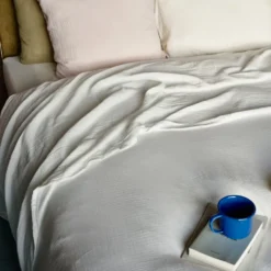 Housse de couette en gaze de coton - Blanc de Meudon