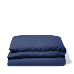 Housse de couette en lin lavé - Bleu Pacifique