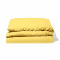 Housse de couette en lin lavé - Jaune Citronnade
