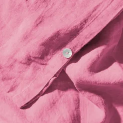 Housse de couette en lin lavé - Rose Garance