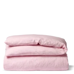 Housse de couette en lin lavé - Rose Granité