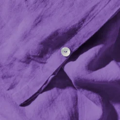 Housse de couette en lin lavé - Violet Orage