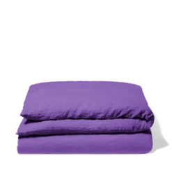Housse de couette en lin lavé - Violet Orage