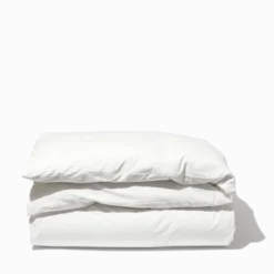 Housse de couette en percale de coton - Blanc Craie