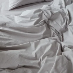 Housse de couette en percale de coton - Gris Pavot
