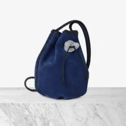 Iacobella - Sac Nirmala Suede - Bleu
