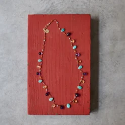 Ivarene x Merci - Collier - Citrine, Amazonite & Améthyste
